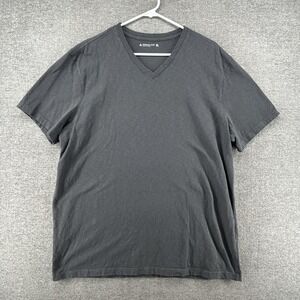 American Giant T Shirt Men Size XL Gray Short Sleeve Casual V Neck